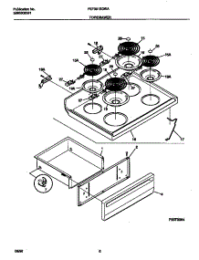 04 - Top / Drawer parts for Frigidaire Range FEF351SGWA from AppliancePartsPros.com