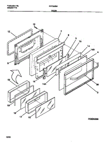 05 - Door parts for Frigidaire Range FEF352BADC from AppliancePartsPros.com