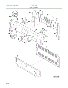 03 - Backguard parts for Frigidaire Range FEFL67DCG from AppliancePartsPros.com