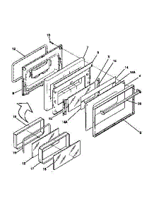 05 - Door parts for Frigidaire Range FEF350CCTB from AppliancePartsPros.com