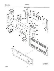 03 - Backguard parts for Frigidaire Range FEFL74ABC from AppliancePartsPros.com