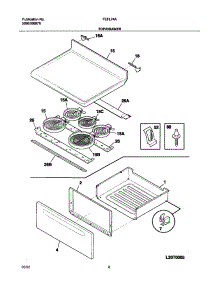 07 - Top / Drawer parts for Frigidaire Range FEFL74ABC from AppliancePartsPros.com