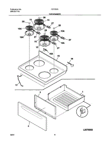 07 - Top / Drawer parts for Frigidaire Range FEF352AUA from AppliancePartsPros.com