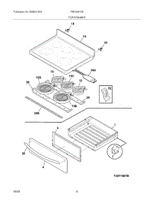 07 - Top / Drawer parts for Frigidaire Range FEFL69HCB from AppliancePartsPros.com