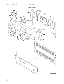 03 - Backguard parts for Frigidaire Range FEFL67DCJ from AppliancePartsPros.com