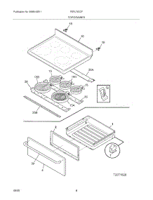 07 - Top / Drawer parts for Frigidaire Range FEFL79DCF from AppliancePartsPros.com