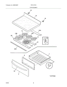 07 - Top / Drawer parts for Frigidaire Range FEFL79FCB from AppliancePartsPros.com