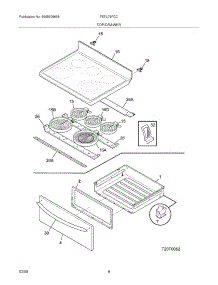 07 - Top / Drawer parts for Frigidaire Range FEFL79FCC from AppliancePartsPros.com