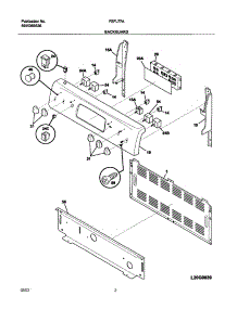 03 - Backguard parts for Frigidaire Range FEFL77ASE from AppliancePartsPros.com