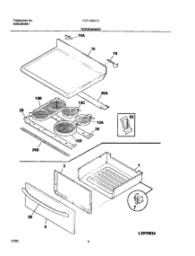07 - Top / Drawer parts for Frigidaire Range FEFL88ACB from AppliancePartsPros.com