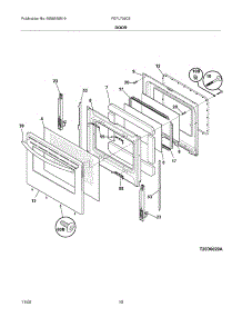 09 - Door parts for Frigidaire Range FEFL79JCE from AppliancePartsPros.com