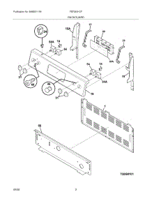 03 - Backguard parts for Frigidaire Range FEF369HCF from AppliancePartsPros.com