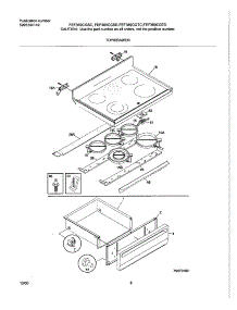 09 - Top / Drawer parts for Frigidaire Range FEF369CGSD from AppliancePartsPros.com