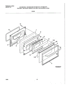 11 - Door parts for Frigidaire Range FEF369CGSD from AppliancePartsPros.com
