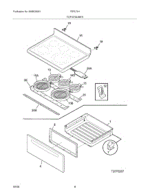 07 - Top / Drawer parts for Frigidaire Range FEFL79HBB from AppliancePartsPros.com