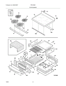 07 - Top / Mini Oven parts for Frigidaire Range FEFLM66EBA from AppliancePartsPros.com