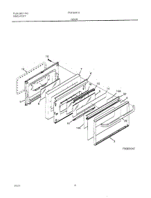 09 - Door parts for Frigidaire Range FEF369CGTE from AppliancePartsPros.com