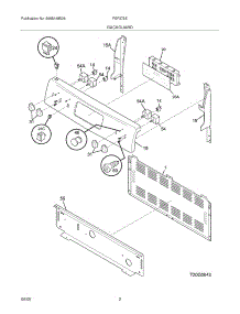 03 - Backguard parts for Frigidaire Range FEF375ESB from AppliancePartsPros.com