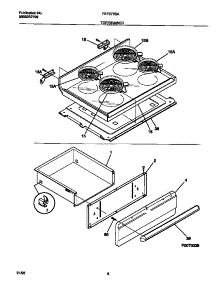 04 - Top / Drawer parts for Frigidaire Range FEF377BADB from AppliancePartsPros.com