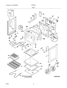 05 - Body parts for Frigidaire Range FEF368GQB from AppliancePartsPros.com