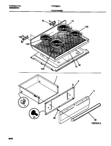 04 - Top / Drawer parts for Frigidaire Range FEF368CCTB from AppliancePartsPros.com