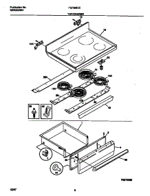 04 - Top / Drawer parts for Frigidaire Range FEF368CCTF from AppliancePartsPros.com