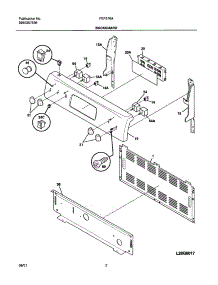03 - Backguard parts for Frigidaire Range FEF376ASC from AppliancePartsPros.com