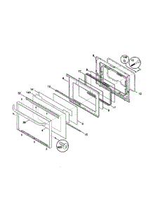 Door parts for Frigidaire Range FEF376CJBA from AppliancePartsPros.com