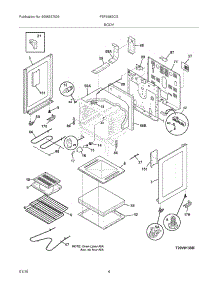 05 - Body parts for Frigidaire Range FEF368GCG from AppliancePartsPros.com