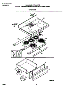 04 - Top / Drawer parts for Frigidaire Range FEF369CGSB from AppliancePartsPros.com