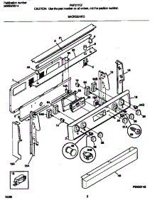 02 - Backguard parts for Frigidaire Range FEF377CFSD from AppliancePartsPros.com