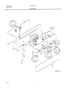03 - Backguard parts for Frigidaire Range FEF376CJSB from AppliancePartsPros.com