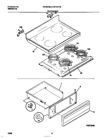 04 - Top / Drawer parts for Frigidaire Range FEF357BEDA from AppliancePartsPros.com