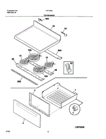 07 - Top / Drawer parts for Frigidaire Range FEF376ASH from AppliancePartsPros.com