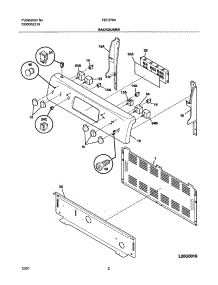 03 - Backguard parts for Frigidaire Range FEF379ACC from AppliancePartsPros.com