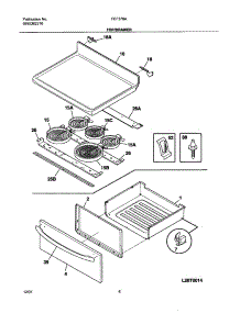 07 - Top / Drawer parts for Frigidaire Range FEF379ACC from AppliancePartsPros.com