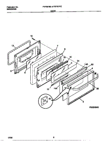 05 - Door parts for Frigidaire Range FEF357BEDB from AppliancePartsPros.com