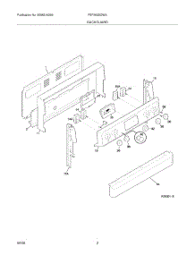 03 - Backguard parts for Frigidaire Range FEF363SGWA from AppliancePartsPros.com