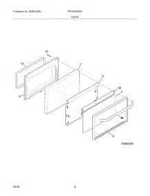 09 - Door parts for Frigidaire Range FEF363SGWA from AppliancePartsPros.com