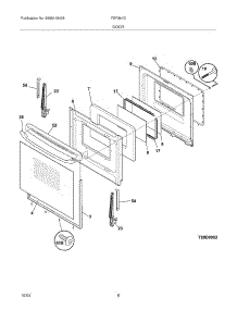 09 - Door parts for Frigidaire Range FEF364DQA from AppliancePartsPros.com