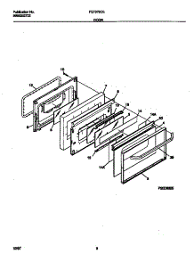 05 - Door parts for Frigidaire Range FEF378CESC from AppliancePartsPros.com