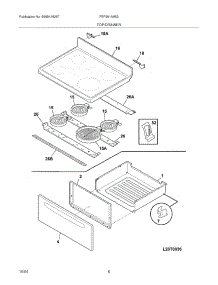 07 - Top / Drawer parts for Frigidaire Range FEF361AWG from AppliancePartsPros.com