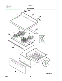 07 - Top / Drawer parts for Frigidaire Range FEF365ASG from AppliancePartsPros.com