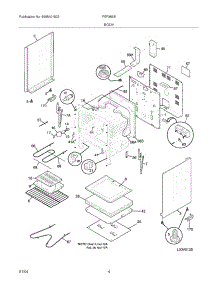 05 - Body parts for Frigidaire Range FEF365BWF from AppliancePartsPros.com
