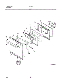 09 - Door parts for Frigidaire Range FEF365ASG from AppliancePartsPros.com