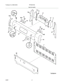 03 - Backguard parts for Frigidaire Range FEF365XESA from AppliancePartsPros.com