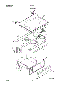 07 - Top / Drawer parts for Frigidaire Range FEF365CGTE from AppliancePartsPros.com