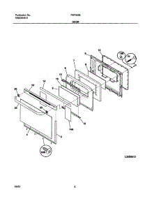 09 - Door parts for Frigidaire Range FEF365BWD from AppliancePartsPros.com