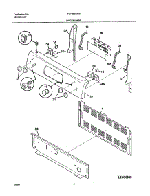 03 - Backguard parts for Frigidaire Range FEF366CCB from AppliancePartsPros.com
