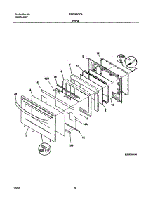 09 - Door parts for Frigidaire Range FEF366CCB from AppliancePartsPros.com